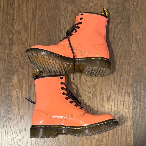 Dr. Martens Peach Orange Boots - Picture 3 of 4